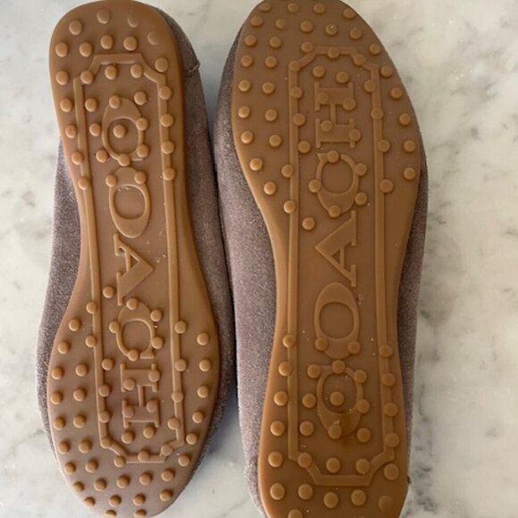 COACH Fortunata Gray Suede C Bit Driving Flats Loafers 6.5B - Picture 4 of 16